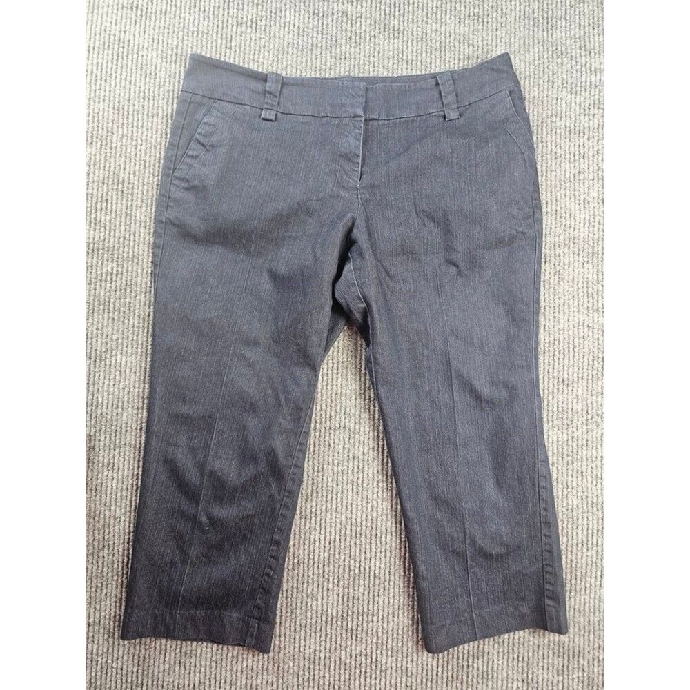 New York & Company 7th Avenue Women s Size 14 Dark Wash Stretch Jean Cropped